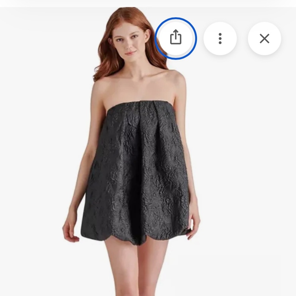 Steve Madden Claira Black Textured Bubble Mini Dress Size Small NWT